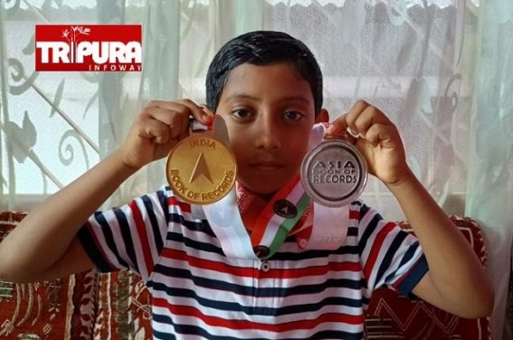 Tripura Boy makes place in Asia Book of Records in Yoga Tripura Boy makes place in Asia Book of Records in Yoga